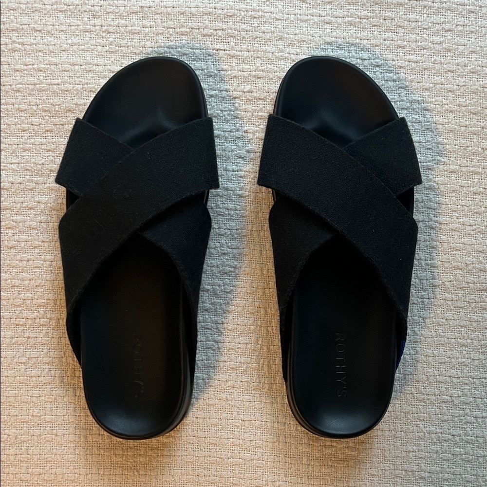 Rothy's Black Slide Sandals